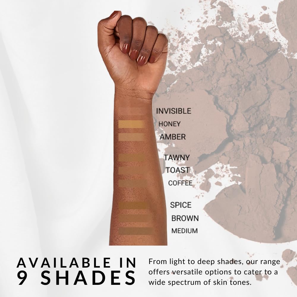 Flori Roberts Luxury Oil Blotting Pressed Powder for Deeper Skin Tones, Long Lasting Shine Control - Image 5