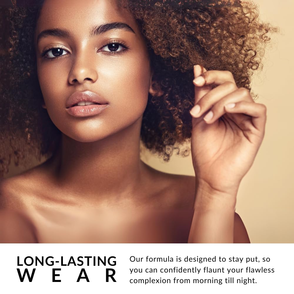 Flori Roberts Luxury Oil Blotting Pressed Powder for Deeper Skin Tones, Long Lasting Shine Control - Image 4
