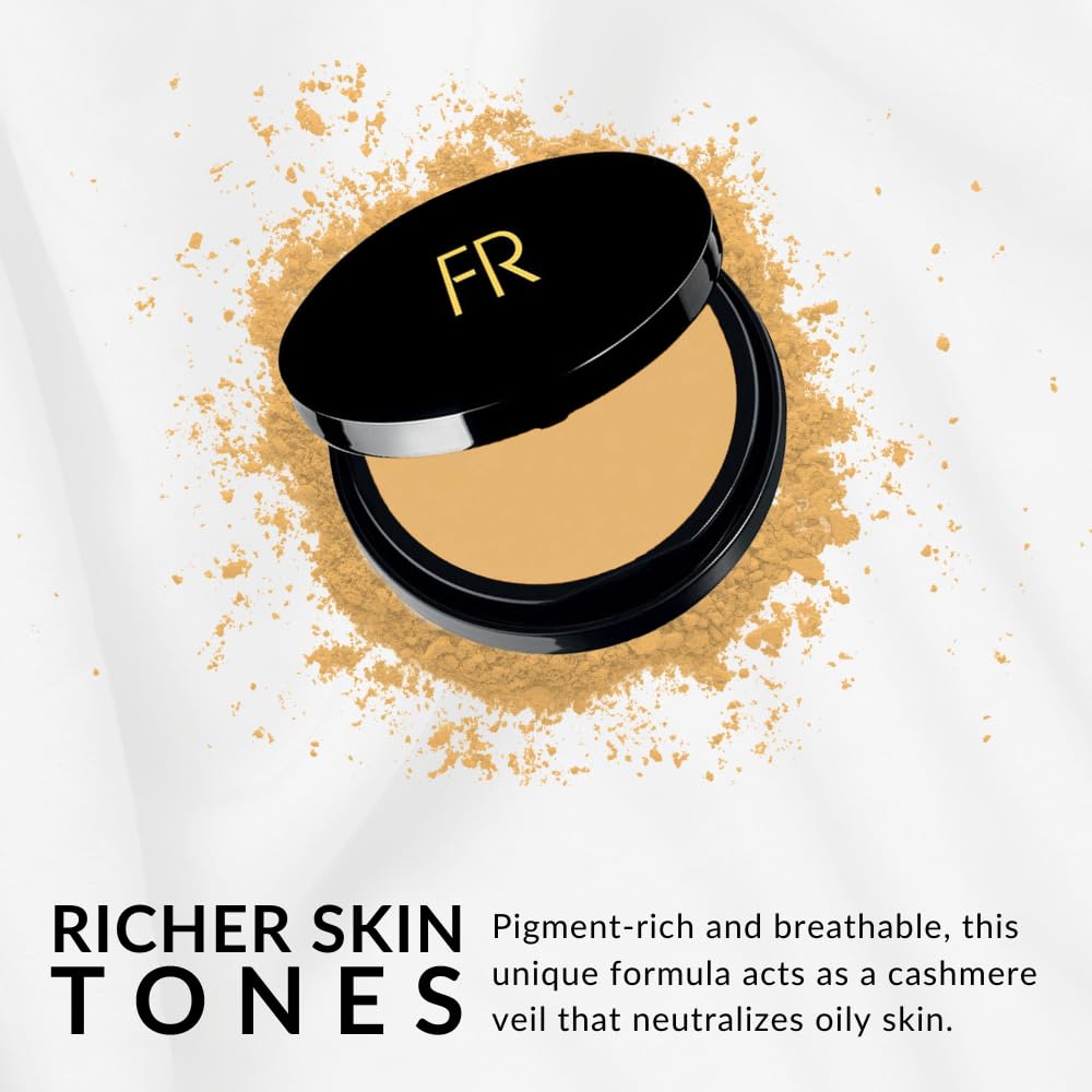 Flori Roberts Luxury Oil Blotting Pressed Powder for Deeper Skin Tones, Long Lasting Shine Control - Image 3