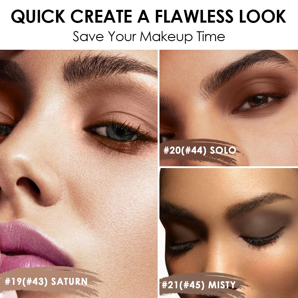 FOCALLURE 3-Piece Cream Eyeshadow Stick Set Waterproof Shimmer Highlighter Makeup Kit - Image 2