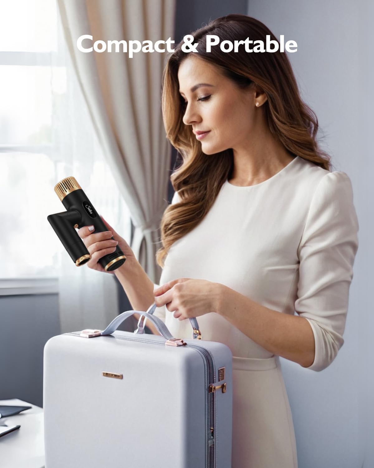 Ionic Mini Foldable Hair Dryer with Diffuser, 3 Speeds, 3 Heat Settings - Image 7