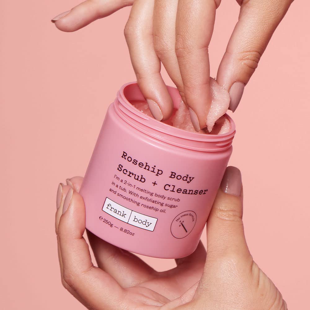 Frank Body Rosehip Body Scrub Cleanser 8.82 oz Vegan Cruelty Free Exfoliator with Rosehip Oil - Image 6