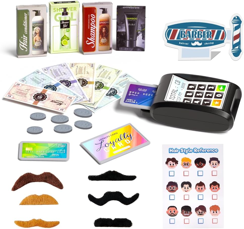 G.C 52-Piece Kids Hair Salon Toy Set for Pretend Play with Hairdryer and Accessories - Image 8