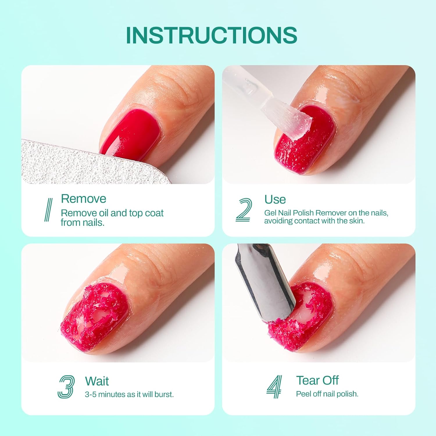 Quick-Dry 15ML Gel Nail Polish Remover Professional Formula Easily Erases Gel Polish - Image 8