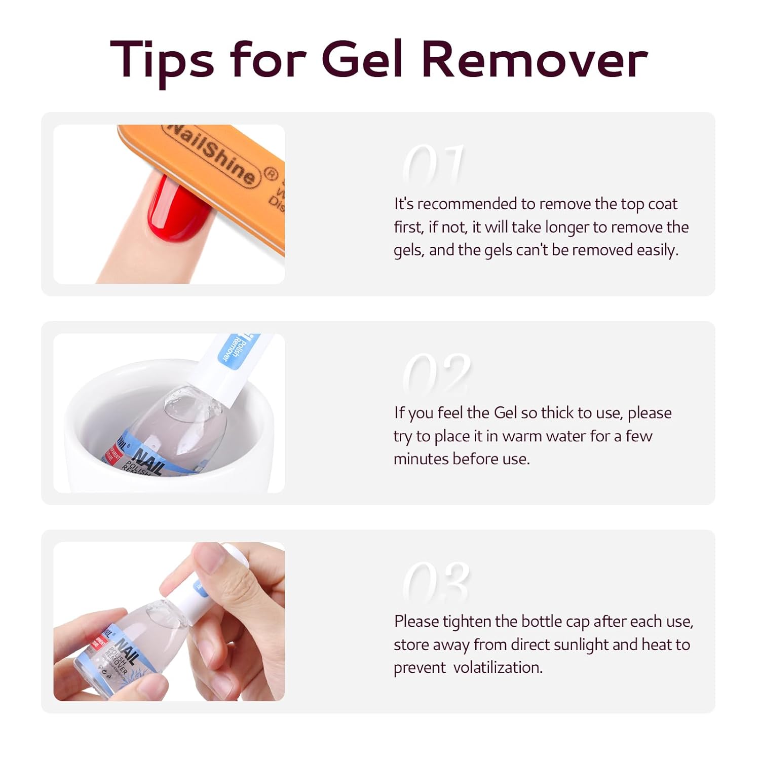 8oz Gel Nail Polish Remover for Natural Nails, Quick and Easy No Soak Formula - Image 6