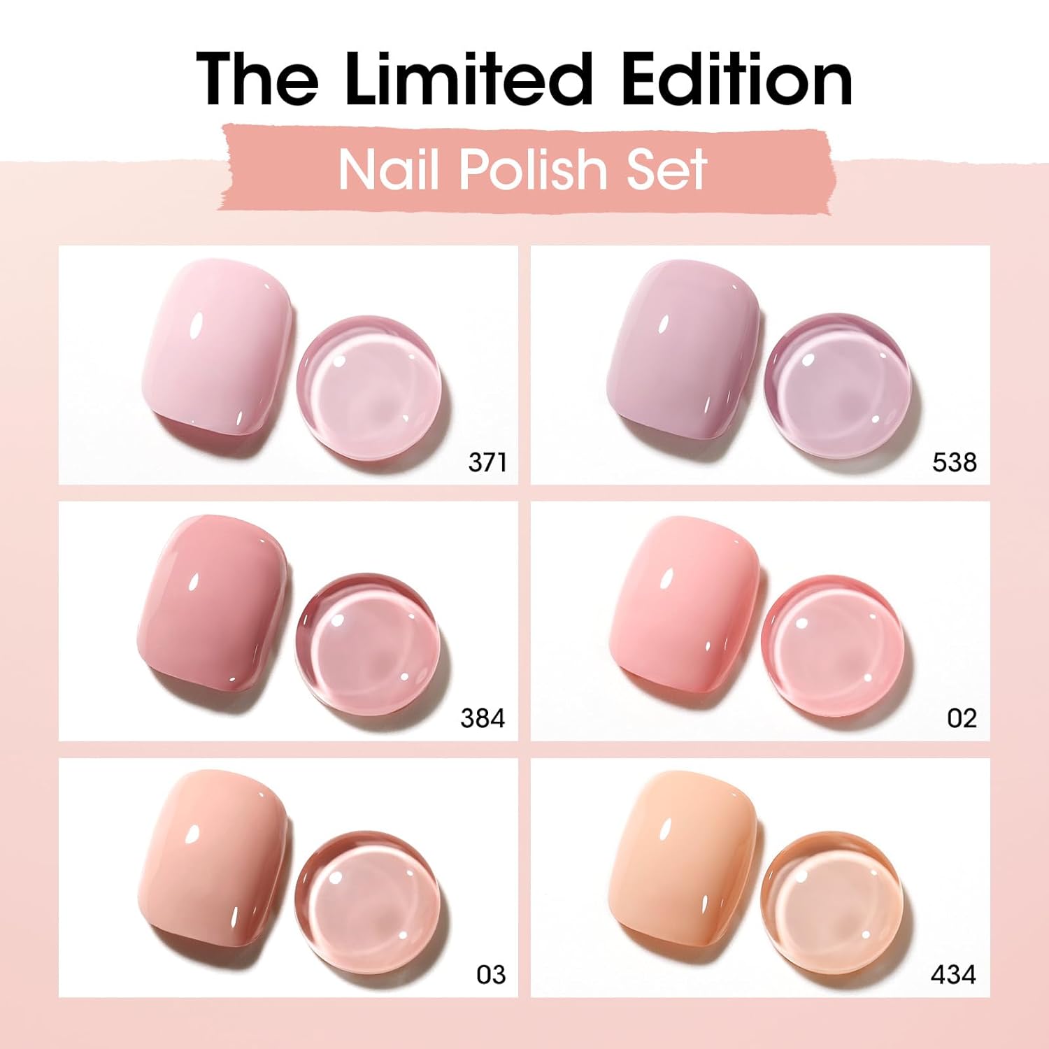 GELLEN 6 Color Nude Nail Polish Set, Quick Dry, Chip Resistant, Non-Toxic Home Use - Image 2