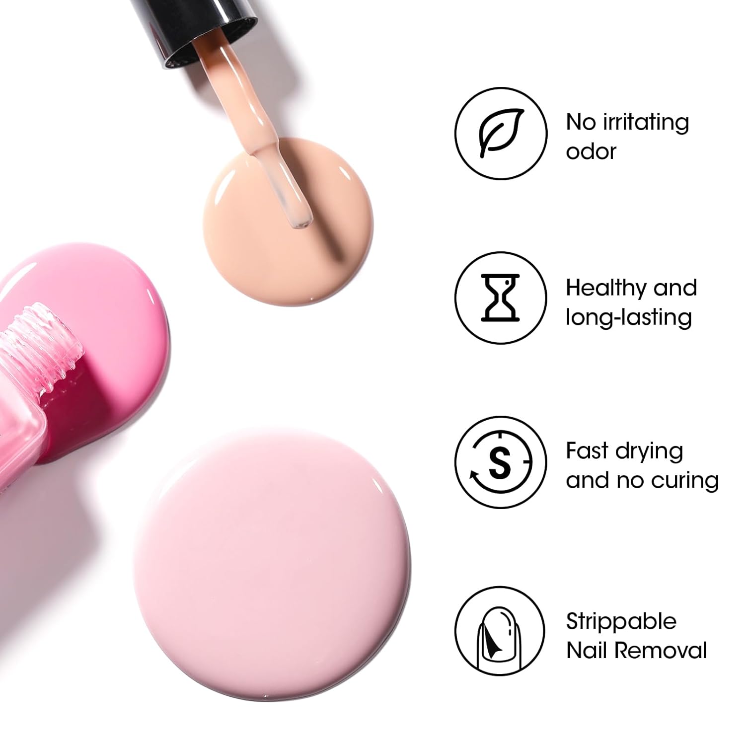 GELLEN 6-Piece Nude Nail Polish Set, Quick Dry, Non-Toxic Regular Formula - Image 5