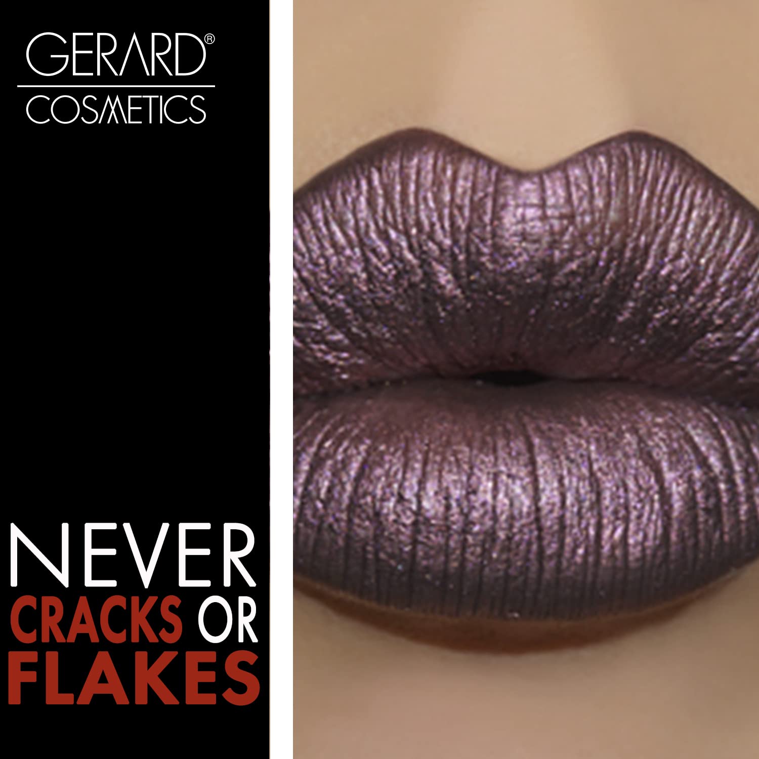 Gerard Cosmetics Metal Matte Liquid Lipstick Underworld Grey Purple 0.19 oz Long Lasting Hydrating - Image 6