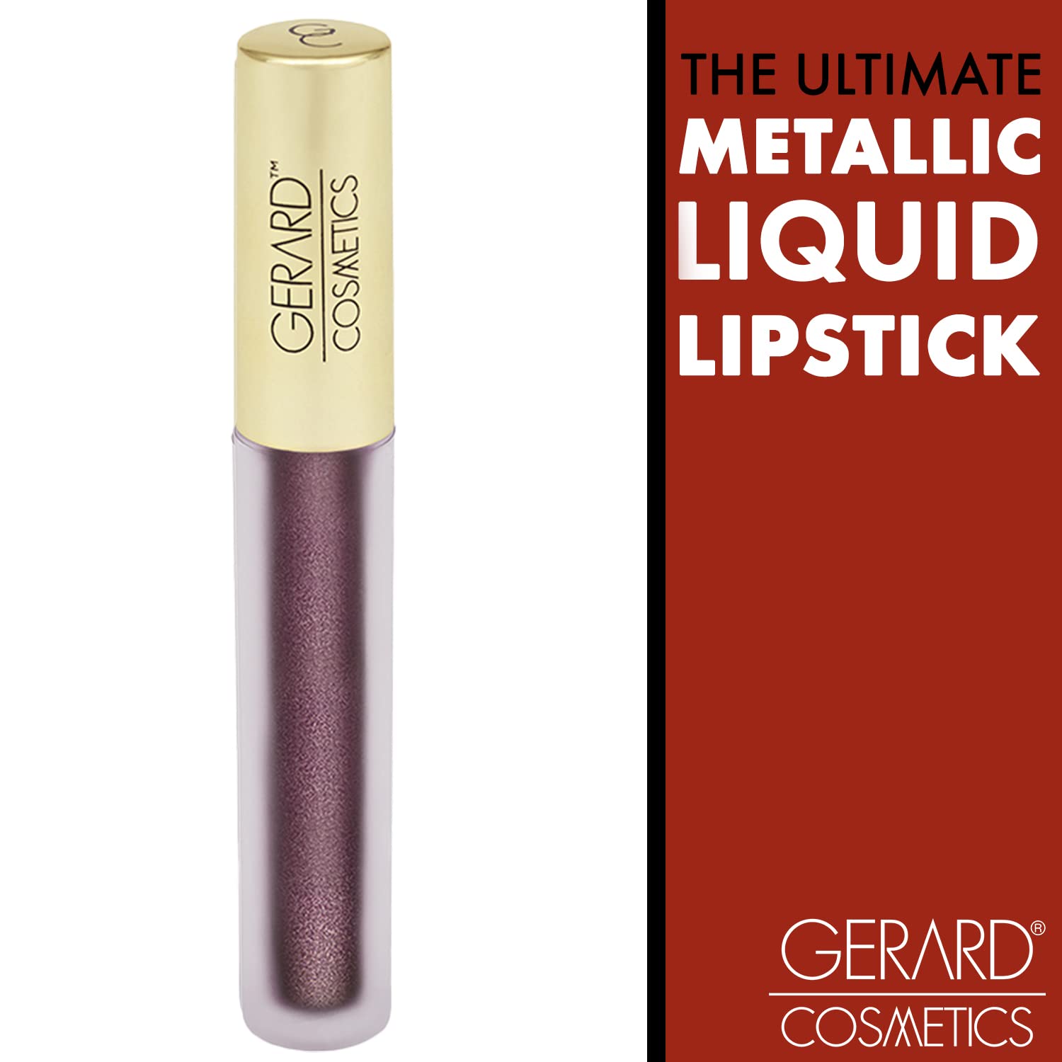 Gerard Cosmetics Metal Matte Liquid Lipstick Underworld Grey Purple 0.19 oz Long Lasting Hydrating - Image 8