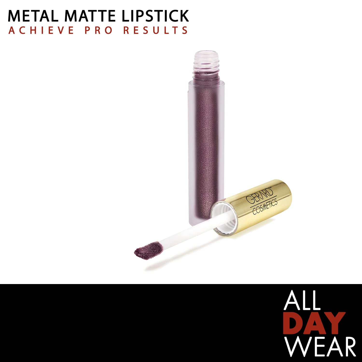 Gerard Cosmetics Metal Matte Liquid Lipstick Underworld Grey Purple 0.19 oz Long Lasting Hydrating - Image 2