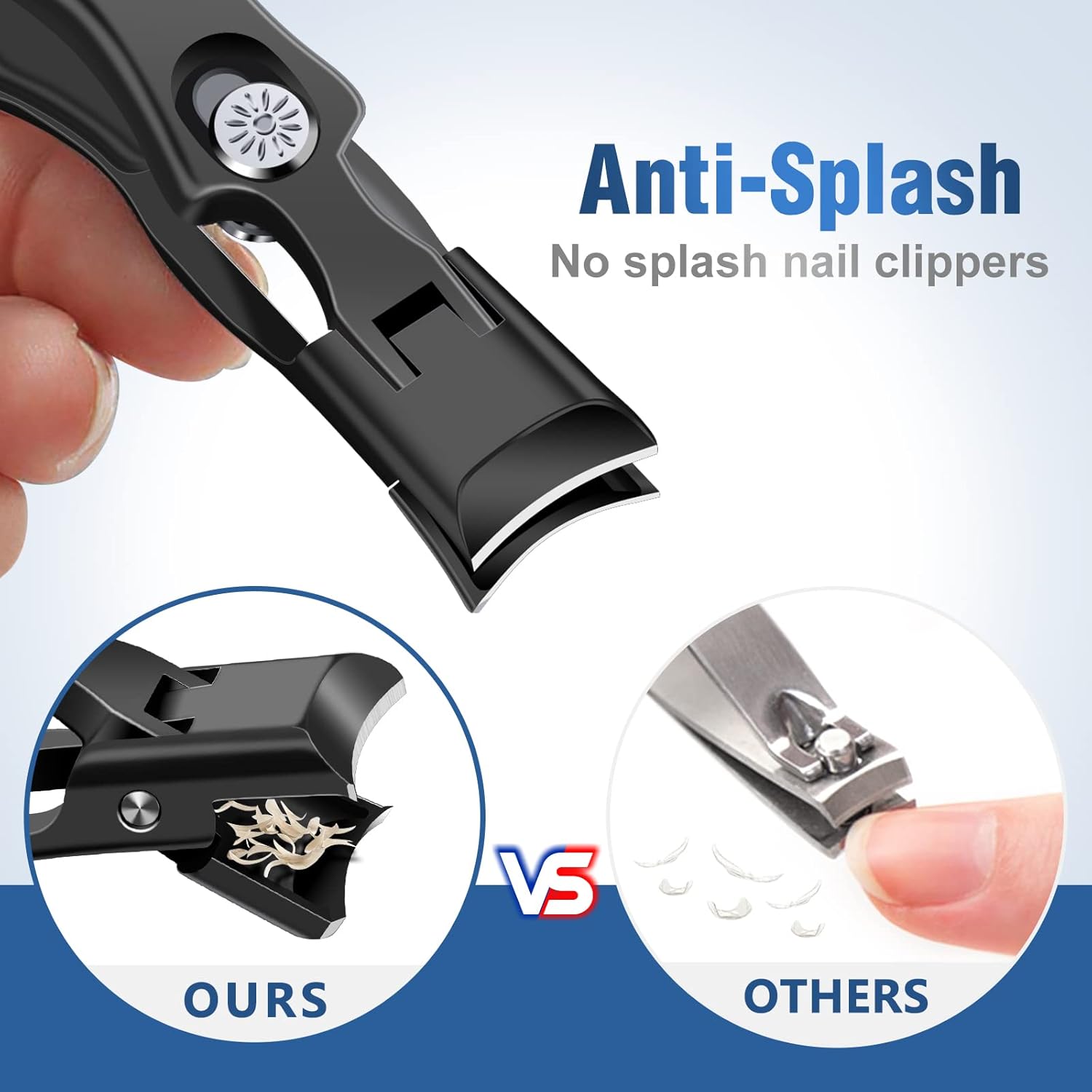 Heavy Duty German Nail Clippers for Men, Large Size, with Integrated Catcher - Image 2