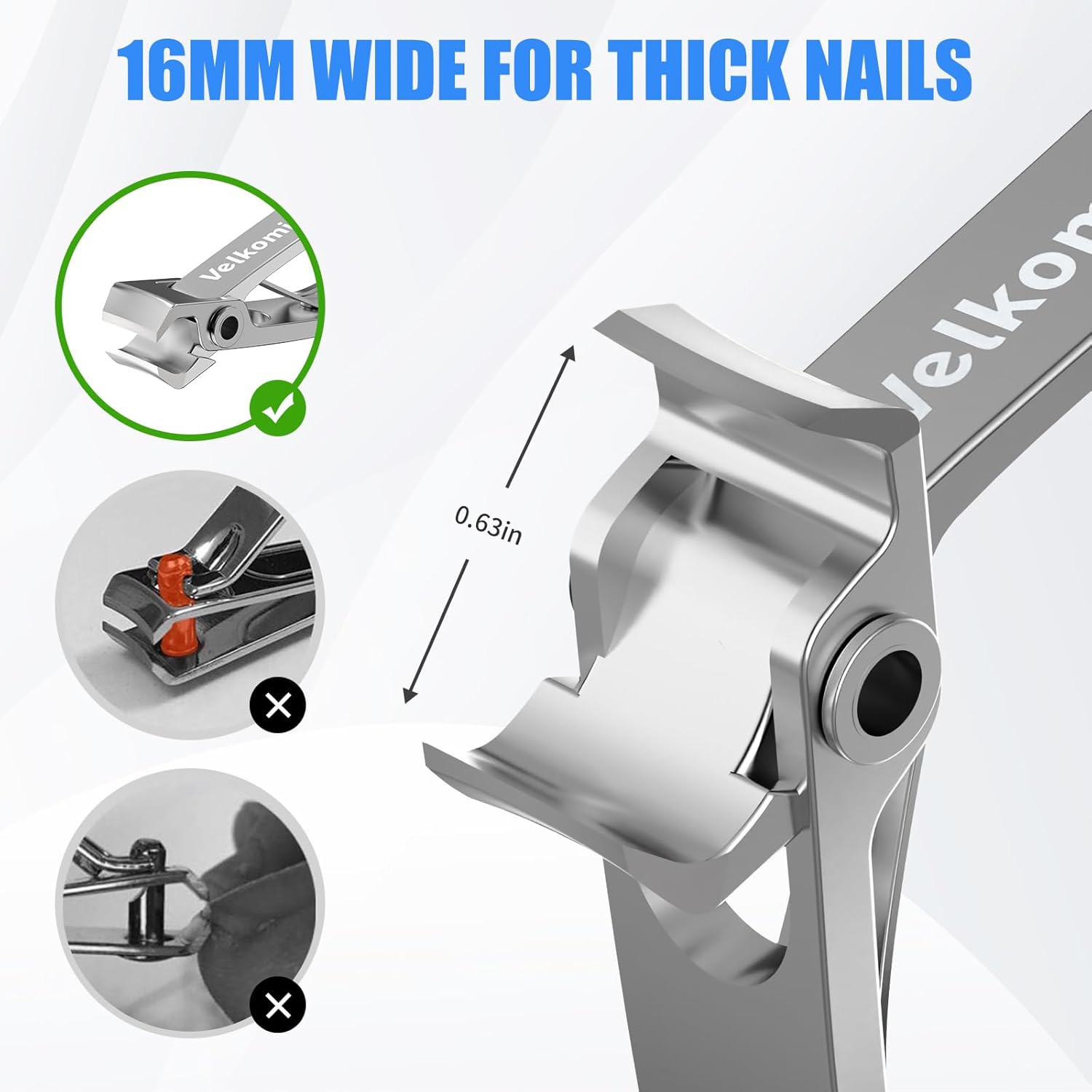 German Crafted 3-Piece Nail Clipper Set for Men, Seniors, Ultra-Sharp, 18-Month Warranty - Image 2