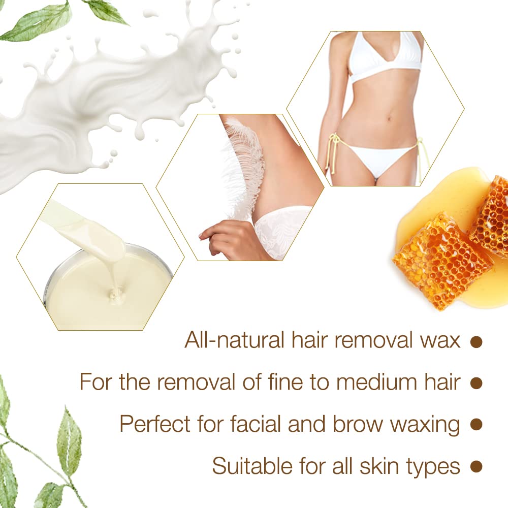 GiGi Mini Milk & Honey Hair Removal Wax 5 oz for Smooth Skin - Image 4