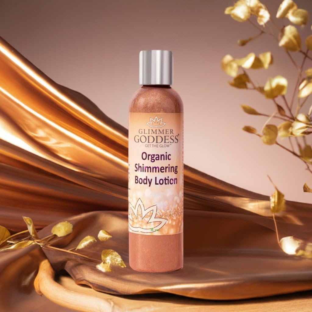 Glimmer Goddess Organic Body Shimmer Lotion 8 oz Super Level 3 Bronze - Image 4