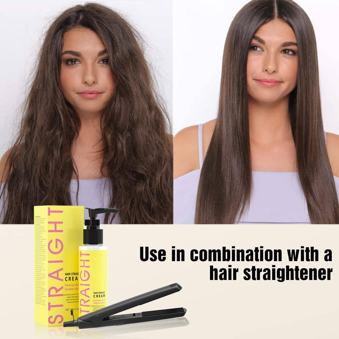 Gowwim Keratin Hair Straightener Cream 3.38oz Smooths Frizz and Curls - Image 3