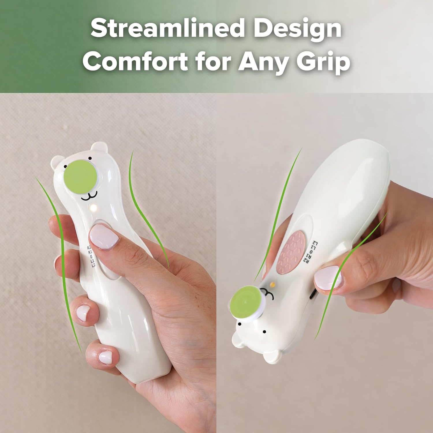 Haakaa Rechargeable Electric Baby Nail File with LED Light and 3 Replacement Heads, New - Image 6
