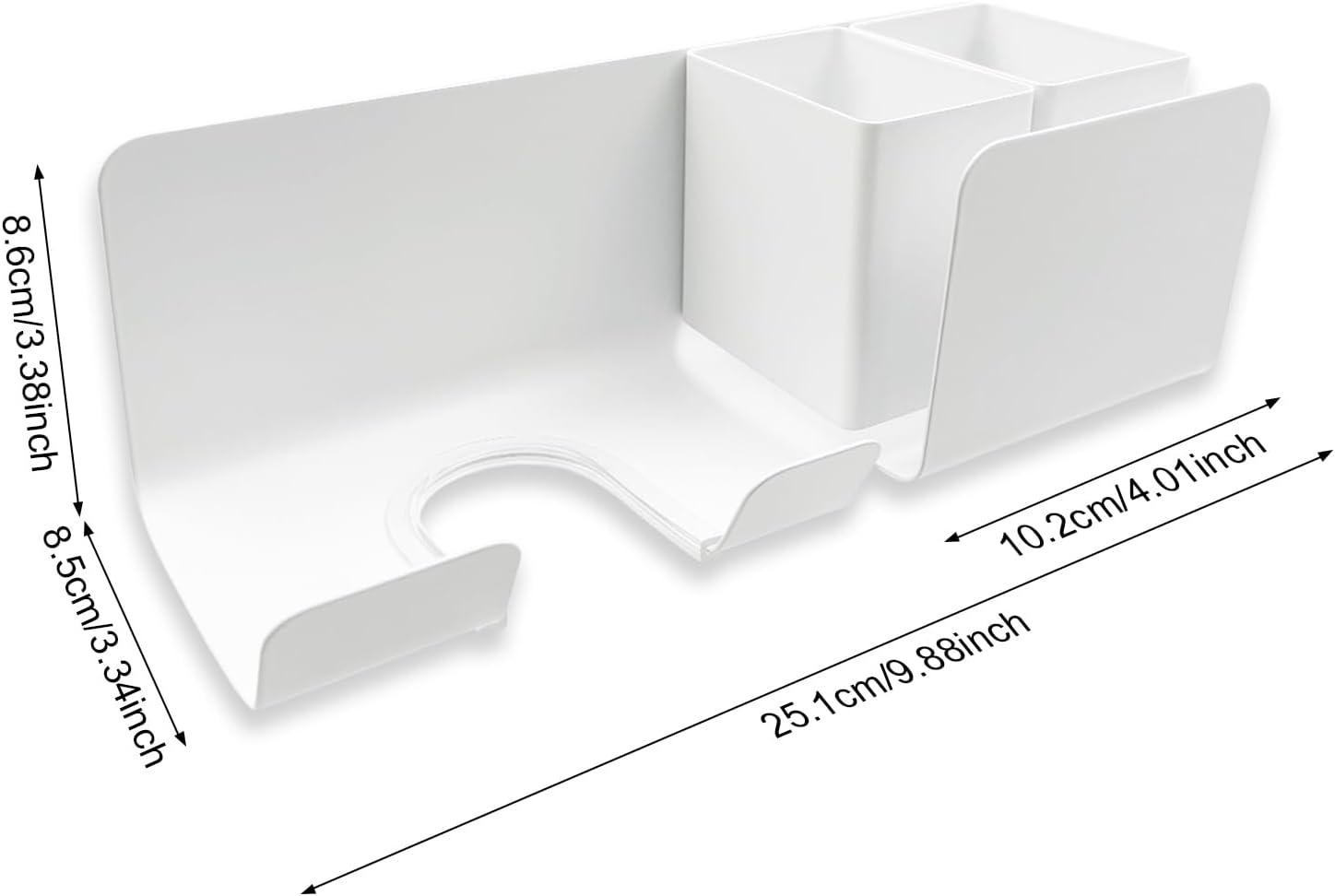 White Wall Mount Hair Dryer Holder Organizer for Bathroom Hair Tools Accessory Hanger - Image 3