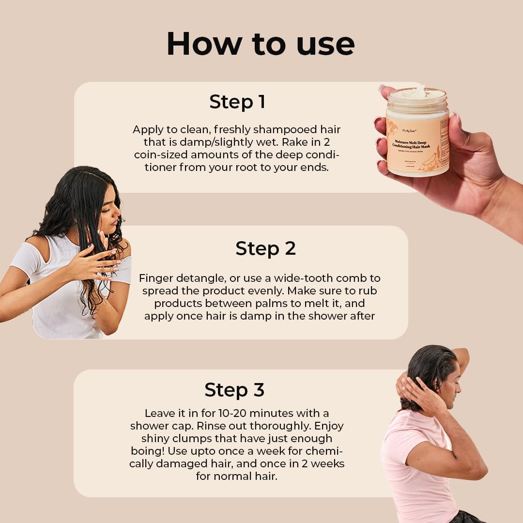 Nourishing Curly and Wavy Hair Mask with Avocado Oil, Amla, Cocoa Butter 250ml - Image 4