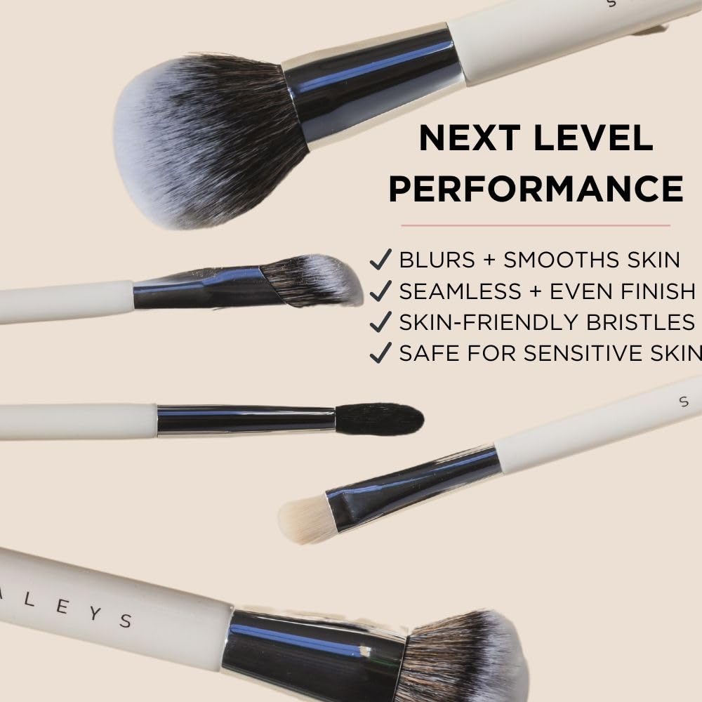HALEYS Vegan Concealer Brush Sustainable Wood Handle Flawless Blending - Image 5