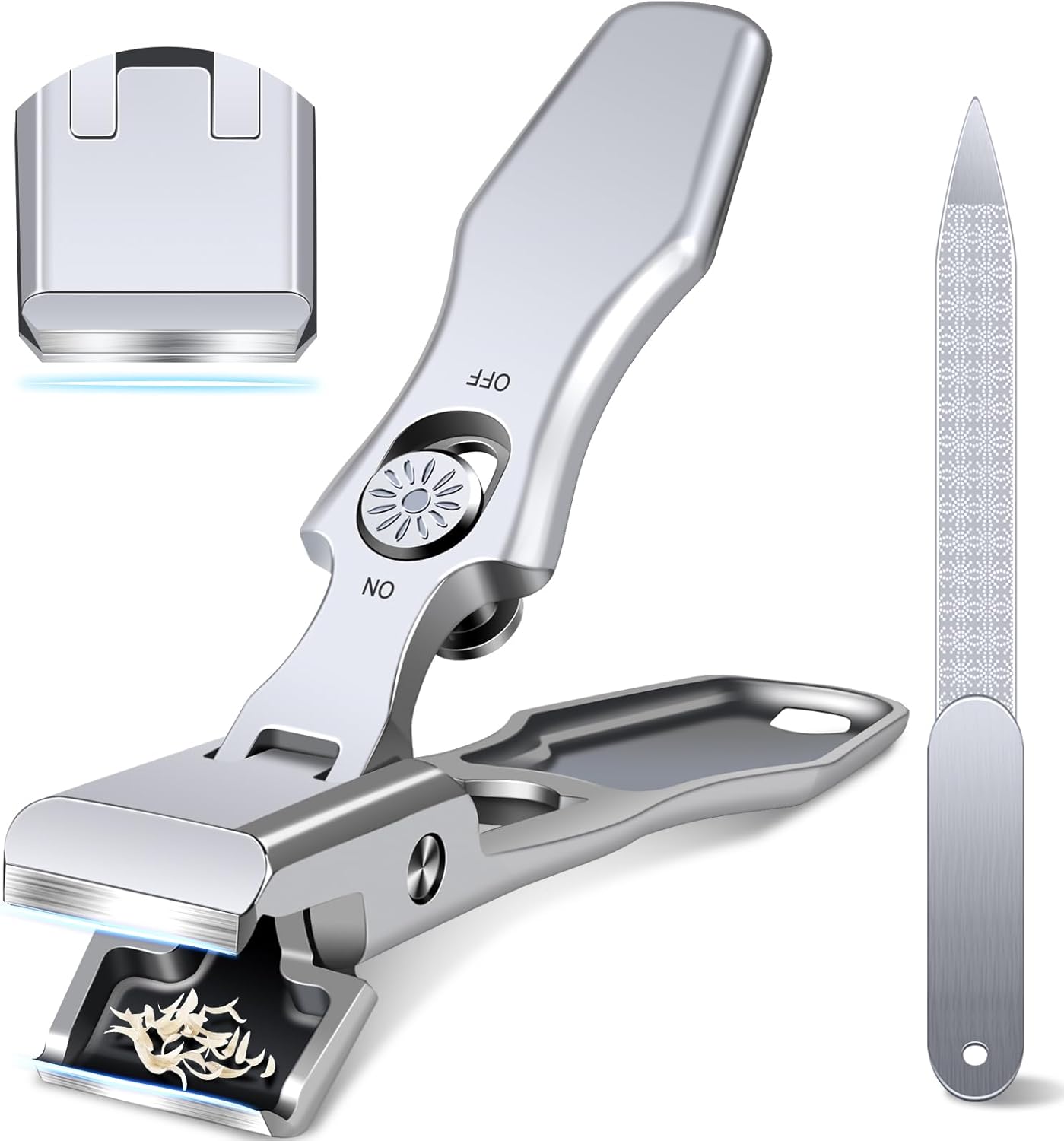 German-Engineered Heavy Duty Nail Clippers for Thick Nails, Wide Jaw Toenail Cutter with Catcher - Image 9
