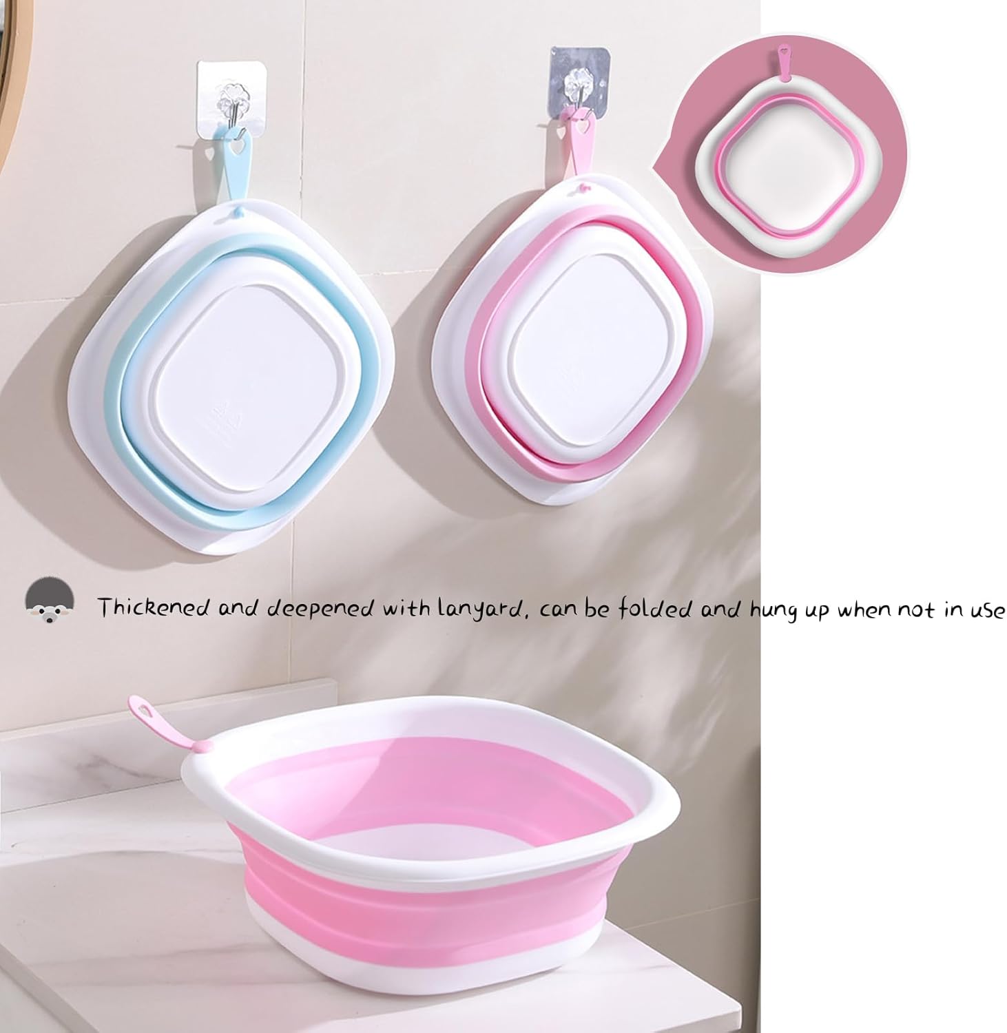 Hedgehog Bath Time Fun Set with Foldable Tub, Brush, Clippers, and Cozy Slippers - Image 8