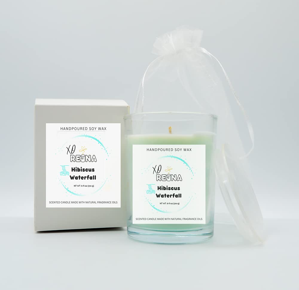 Hibiscus Waterfall Scented Candle and Wax Melts Set with Decorative Hardcover Journal - Image 2