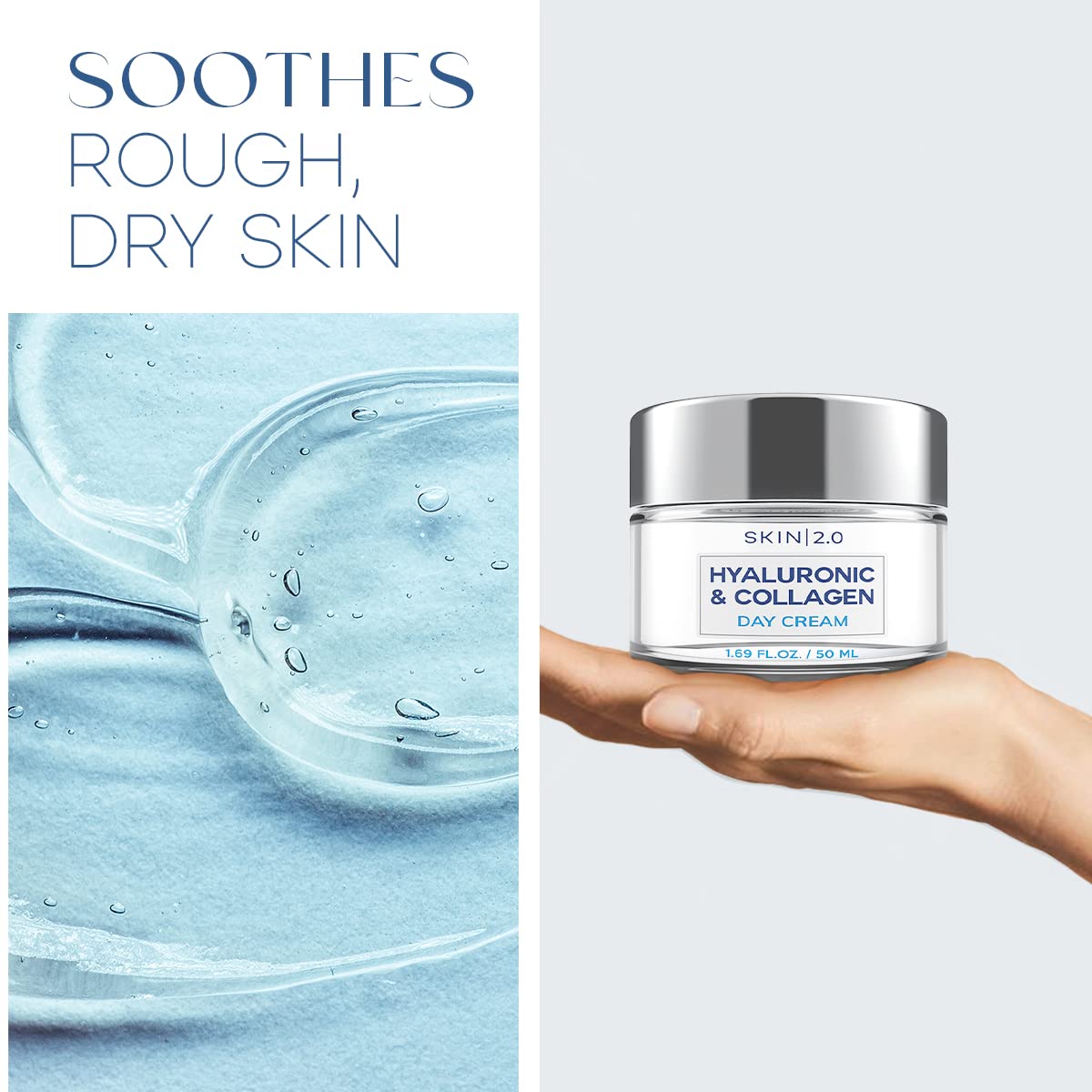 Hyaluronic Acid Collagen Face Moisturizer 1.69 Oz Day Night 2 Pack All Skin Types - Image 6