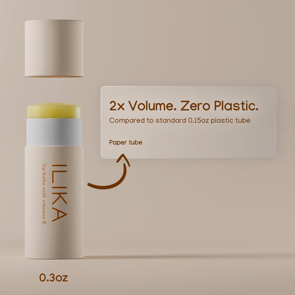 ILIKA Jumbo Organic Lip Balm 4 Pack, 100% Plant-Based, Vegan, Biodegradable Tube - Image 4