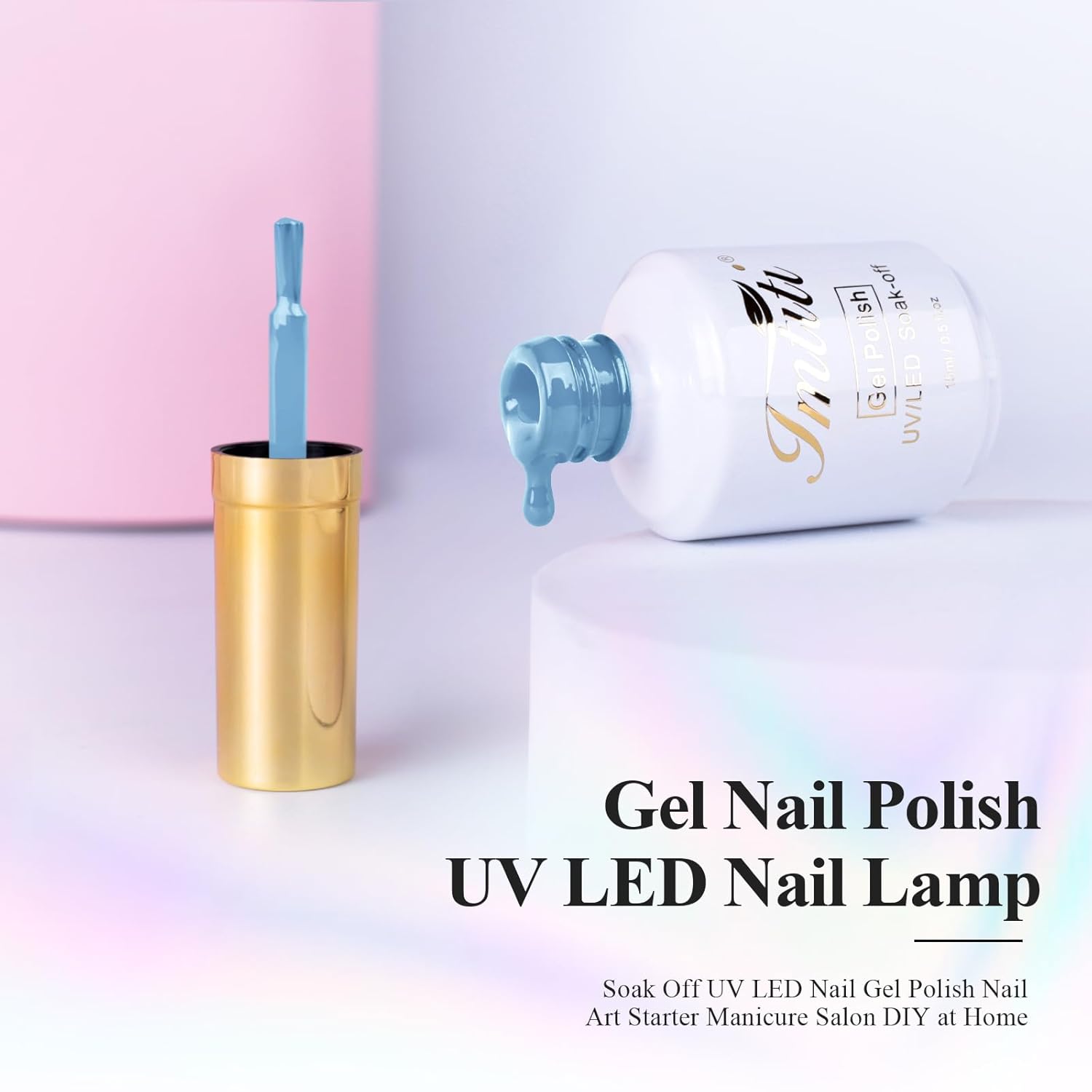 Imtiti Baby Blue Gel Nail Polish 0.5 Fl Oz for Professional Salon or DIY Nail Art - Image 6
