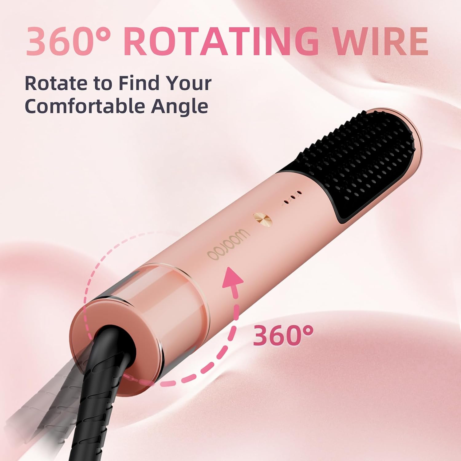 Ionic Ceramic Hair Straightener Brush for Women, Anti-Scald Design, Fast Heating, Home Use - Image 5