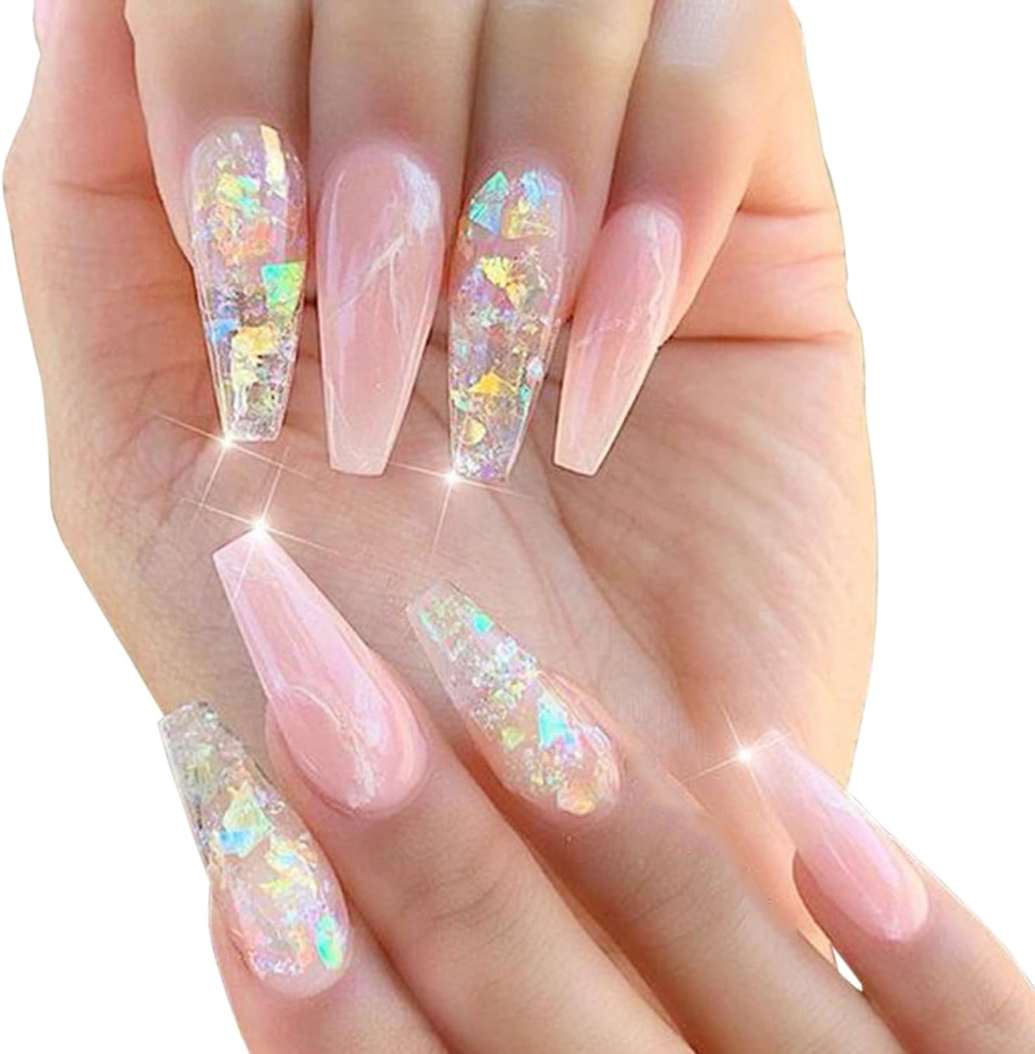 Iridescent Holographic Nail Art Glitter Flakes, Ultra Thin 3D Sequins for Manicure Decor - Image 2