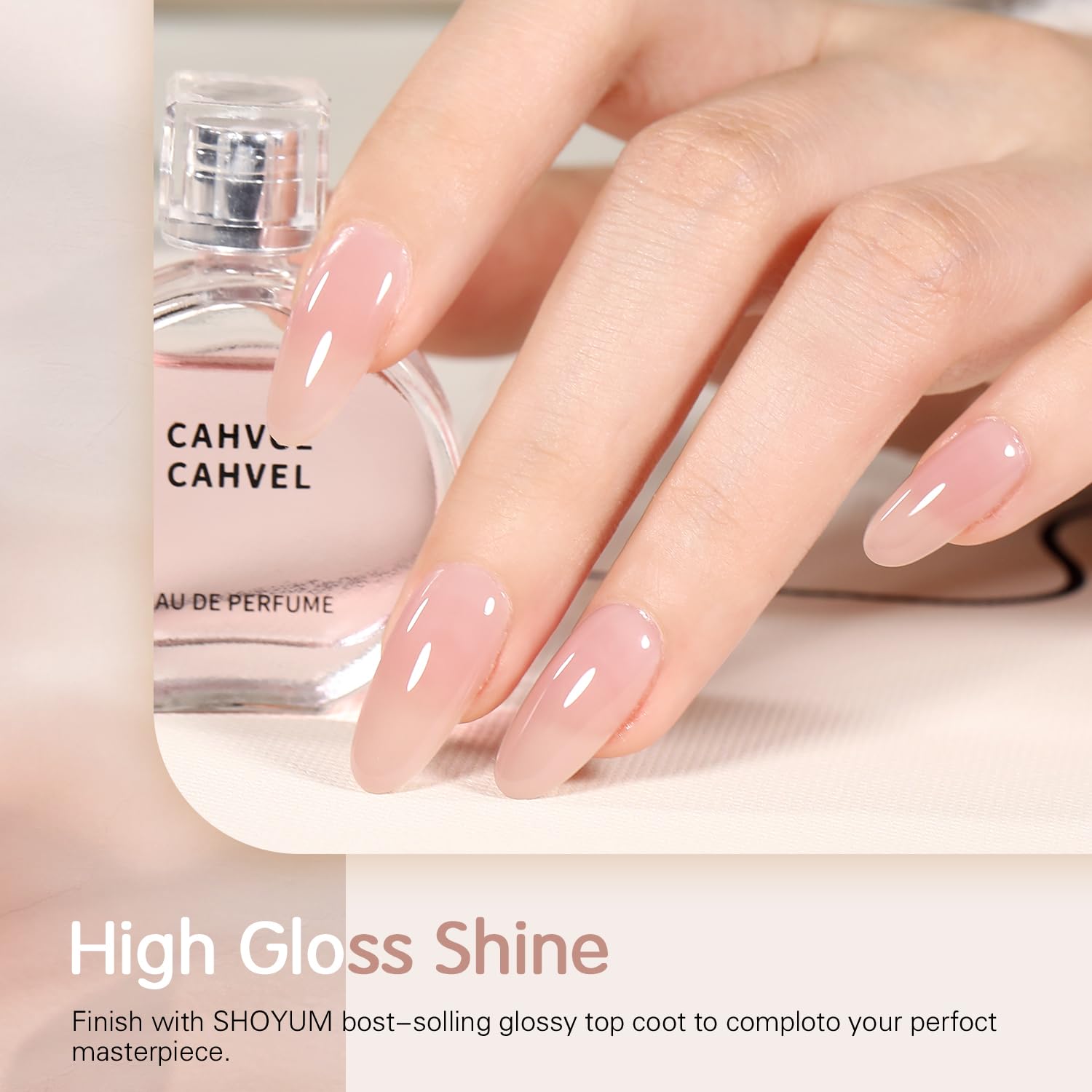 Jelly Nude Gel Nail Polish Set 6 Neutral Sheer Colors for DIY Manicure - Image 3