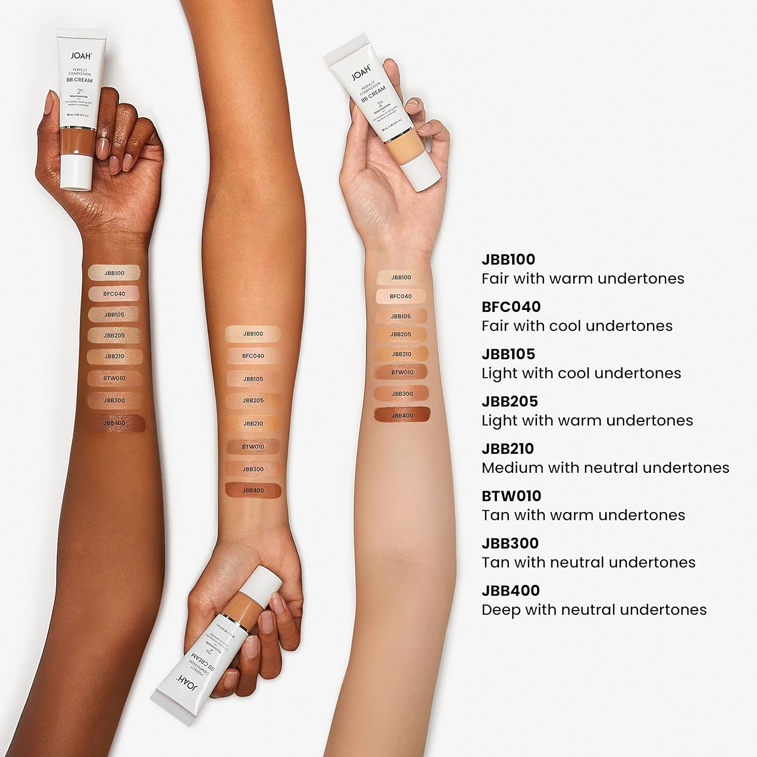 JOAH Beauty Perfect Complexion BB Cream 1.35 oz Hyaluronic Acid Niacinamide Medium Buildable Coverage Semi Matte - Image 4