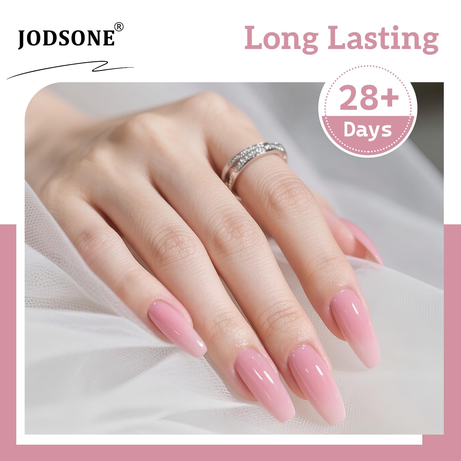 JODSONE 16.5ml Dark Pink Gel Nail Polish for Soak Off LED Nail Art Home Use - Image 3