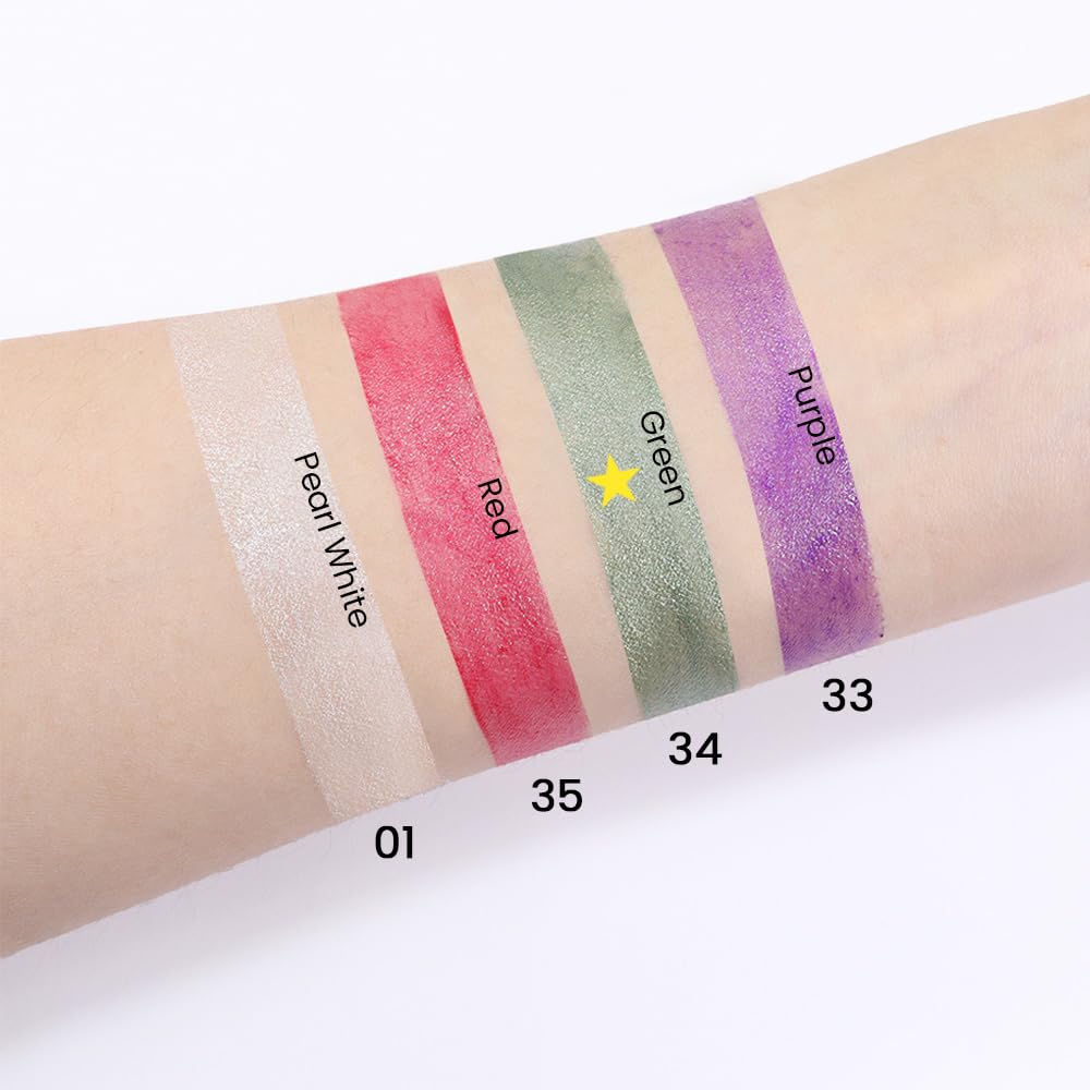 Kaely 2Pcs Waterproof Green Shimmer Cream Eyeshadow Stick Set 34g - Image 5