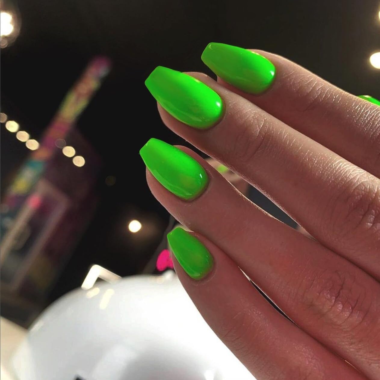 KQueenest Sage Green Glazed Short Medium Coffin Gel Press on Nails Set - Image 2