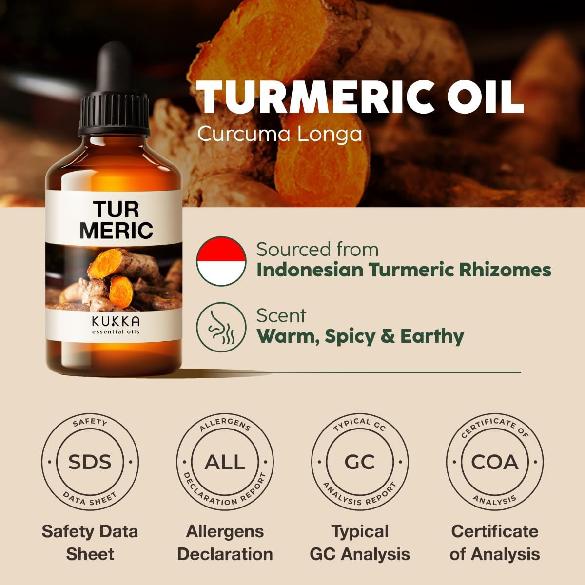 Kukka 4oz 100% Pure Turmeric Essential Oil for Skin, Hair, and DIY - Image 6