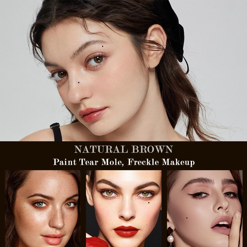 Waterproof Lacrimal Nevus Pen for Natural Brown Spot Creation, Small Round Head, 1 Count - Image 3