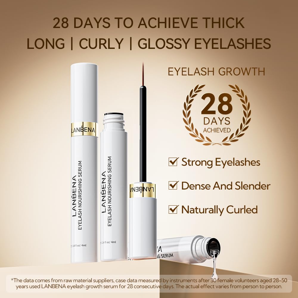 LANBENA 4ml Rapid Lash and Brow Growth Serum for Thicker, Healthier Lashes - Image 2