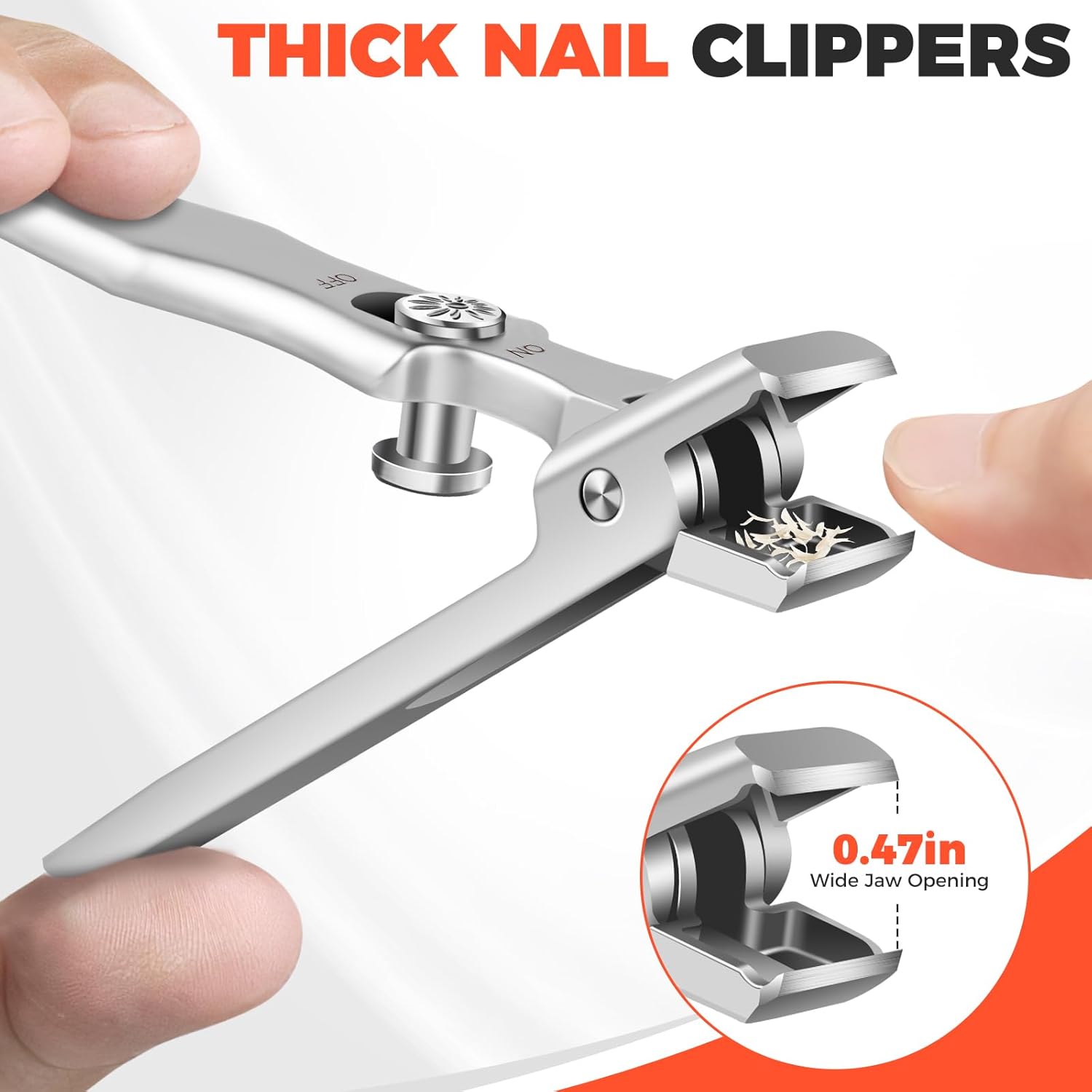 Durable Toenail Clippers with Catcher for Thick Nails and Extended Grip - Image 4