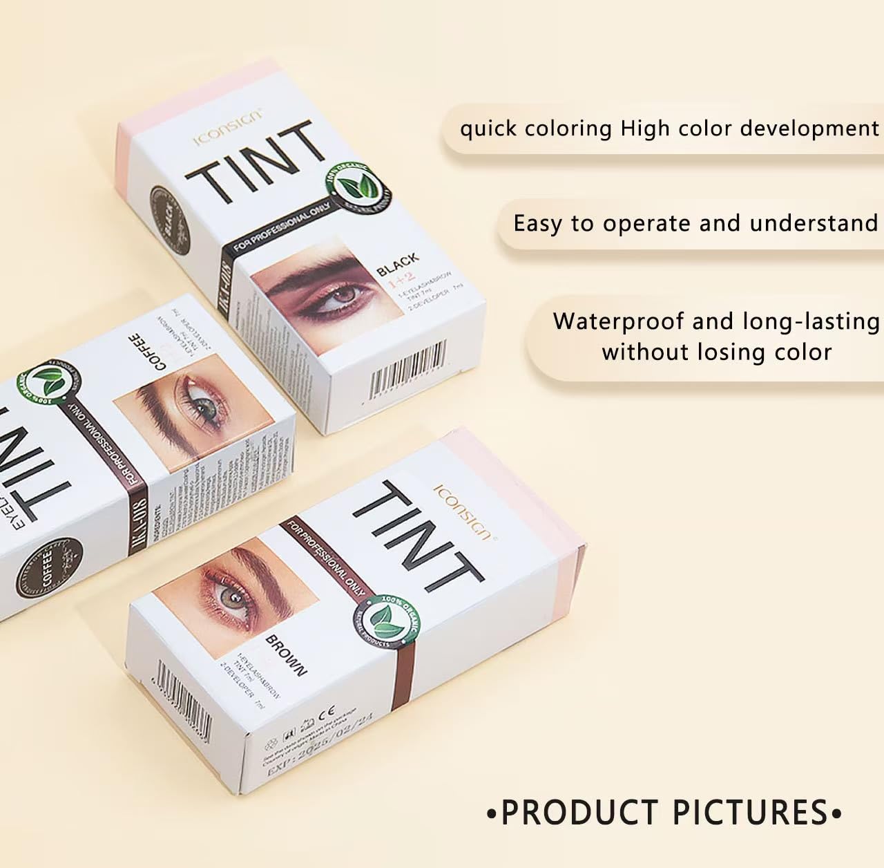 Dark Brown Lash & Brow Color Kit 7ml Natural Ingredients Easy Application - Image 5