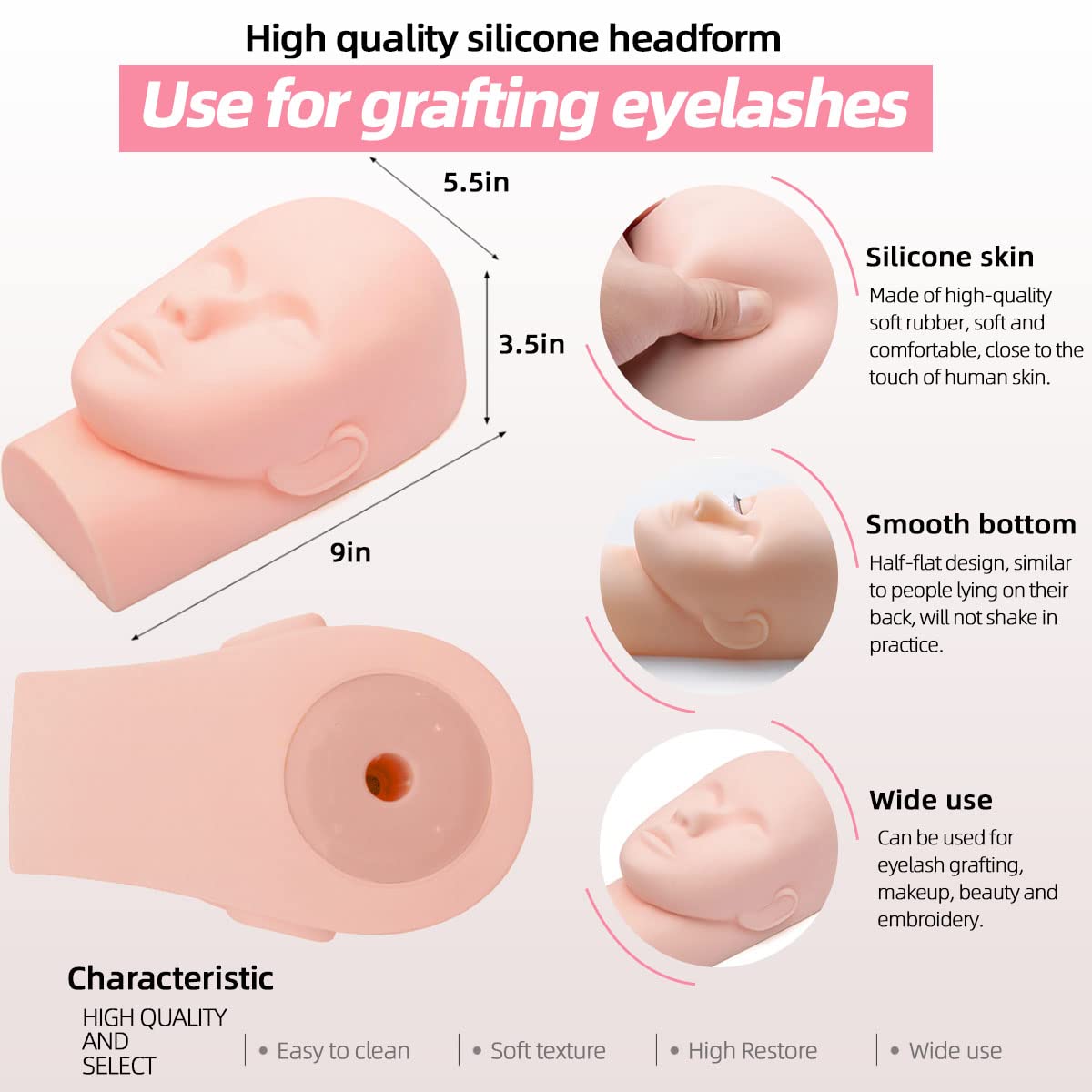 Beginner Lash Extension Kit 35pc with Mannequin Head, USB Fan, Shampoo, Practice Strips - Image 8