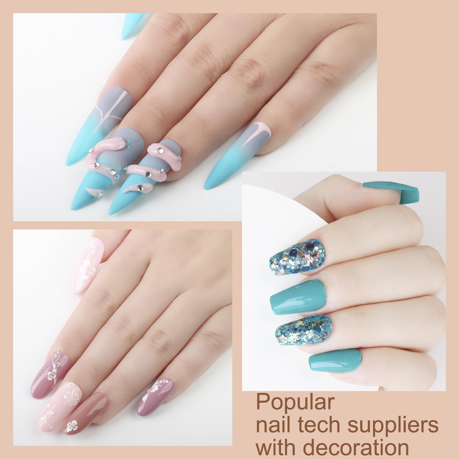 Lavender Violets 73 Piece Gel Nail Polish Kit with UV Lamp 45 Colors and Accessories - Image 8