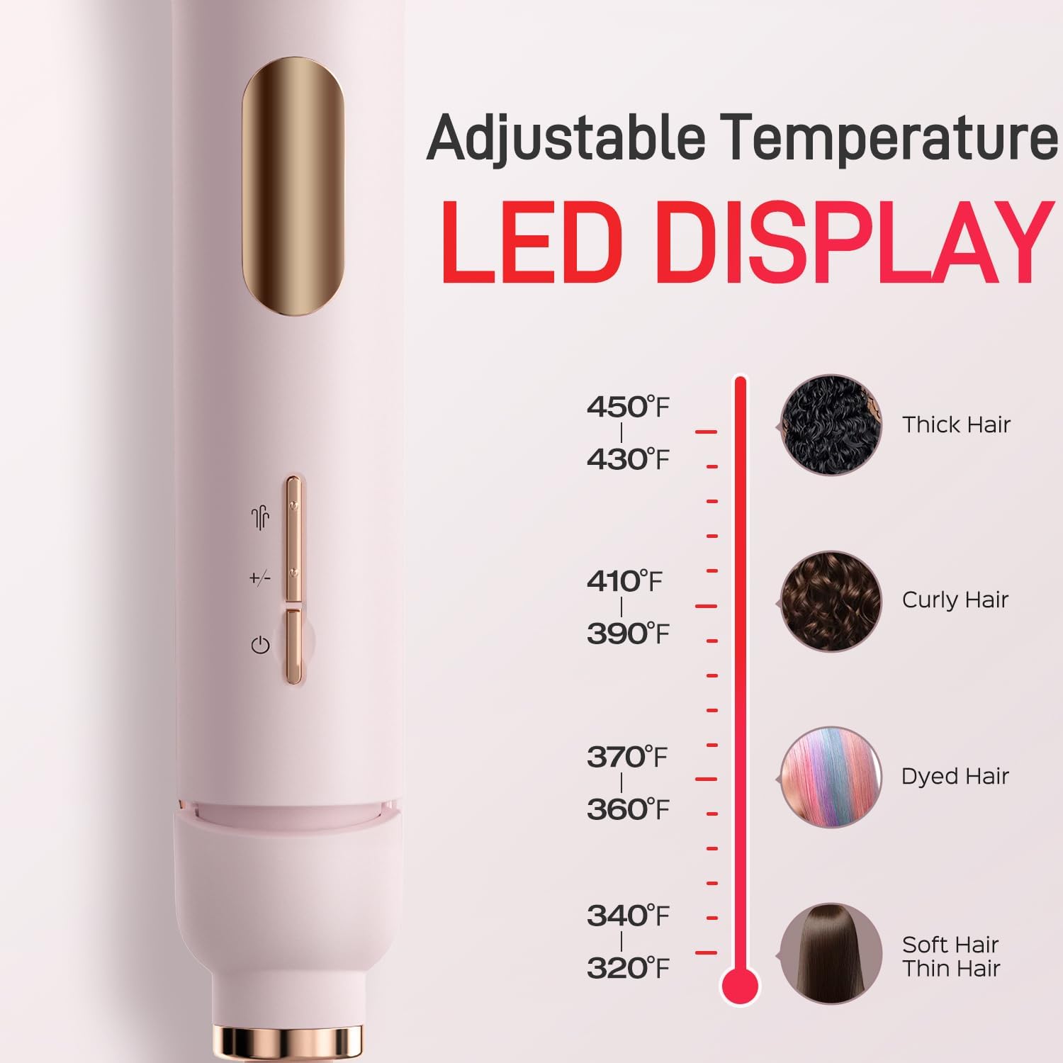LENA H11 Titanium Flat Iron Straightener Professional Styling Tool Adjustable Temps LED Display Dual Voltage - Image 4