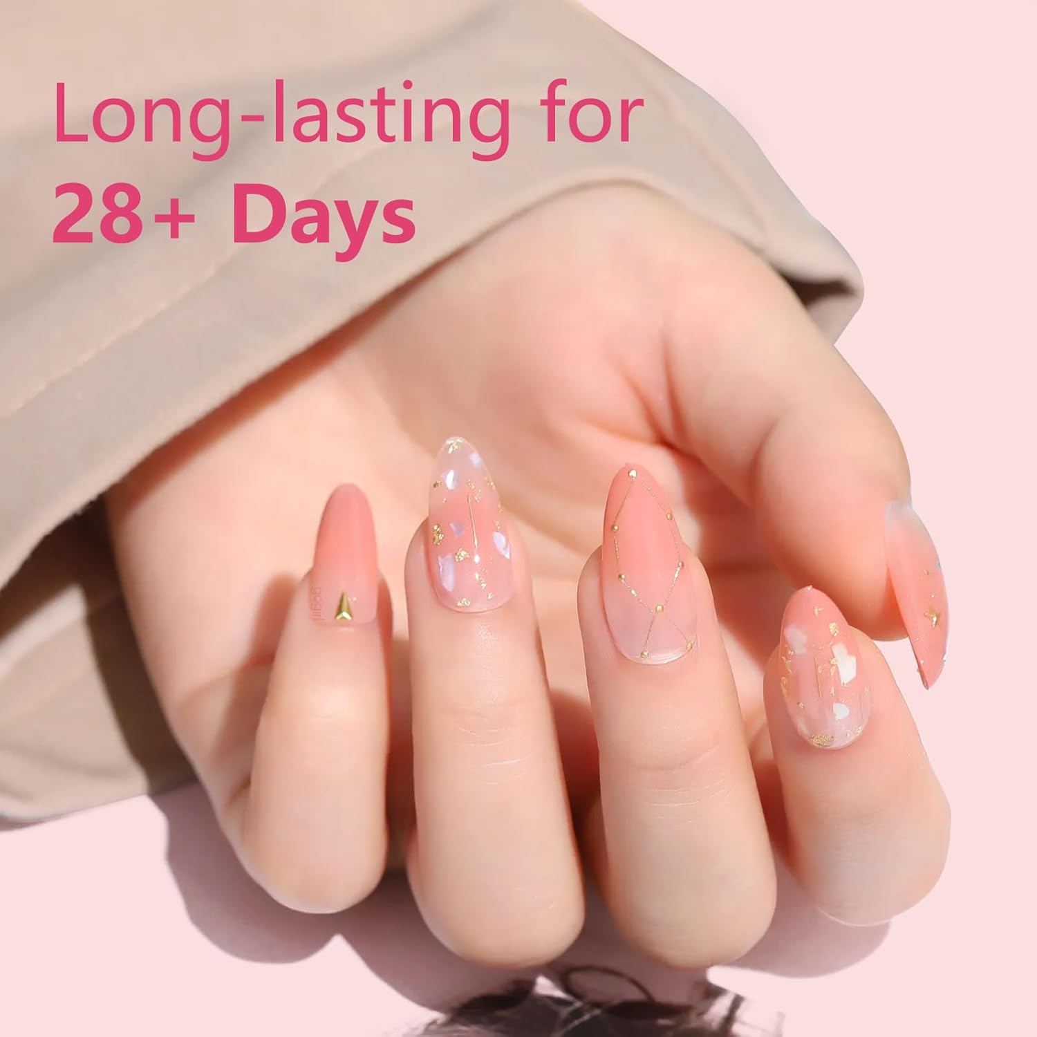 LIONVISON 600 Piece Extra Short Almond Nail Tips Half Cover with Handles 12 Sizes - Image 6