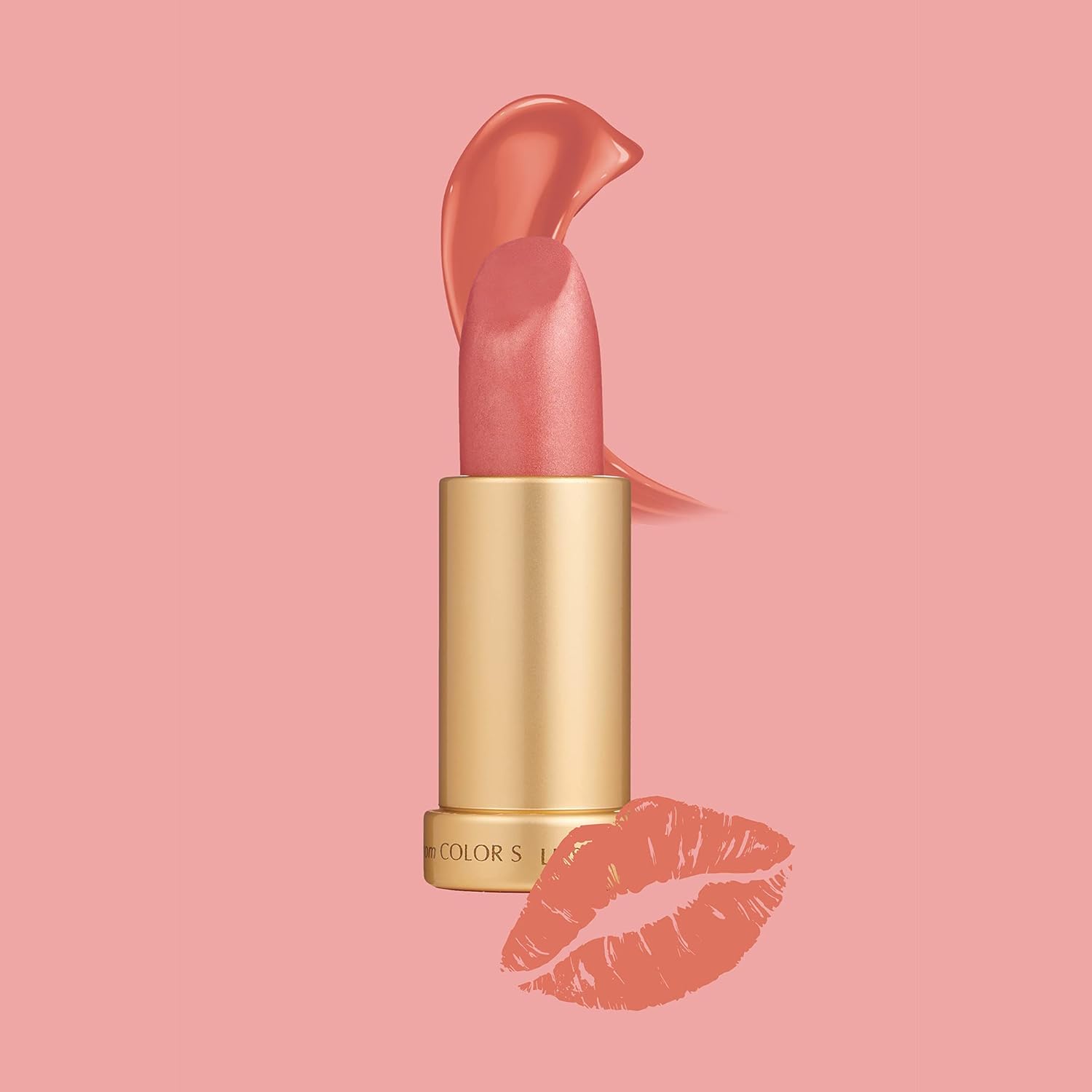 Gold All-In-One Lipstick 4g - Rich Conditioning, Smudge-Proof, Sweet Apricot Scent - Image 3