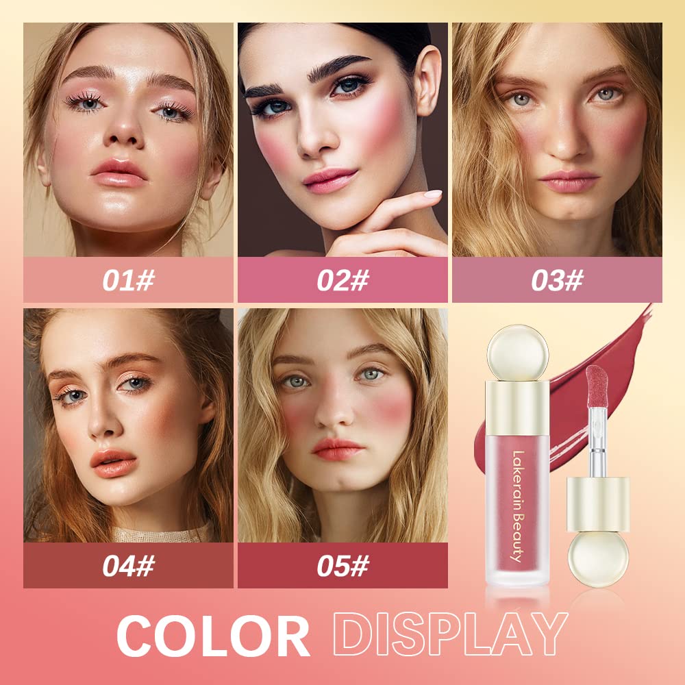 Velvet Cream Liquid Blush Stick for Cheeks Waterproof Long Lasting 0.35 oz - Image 9