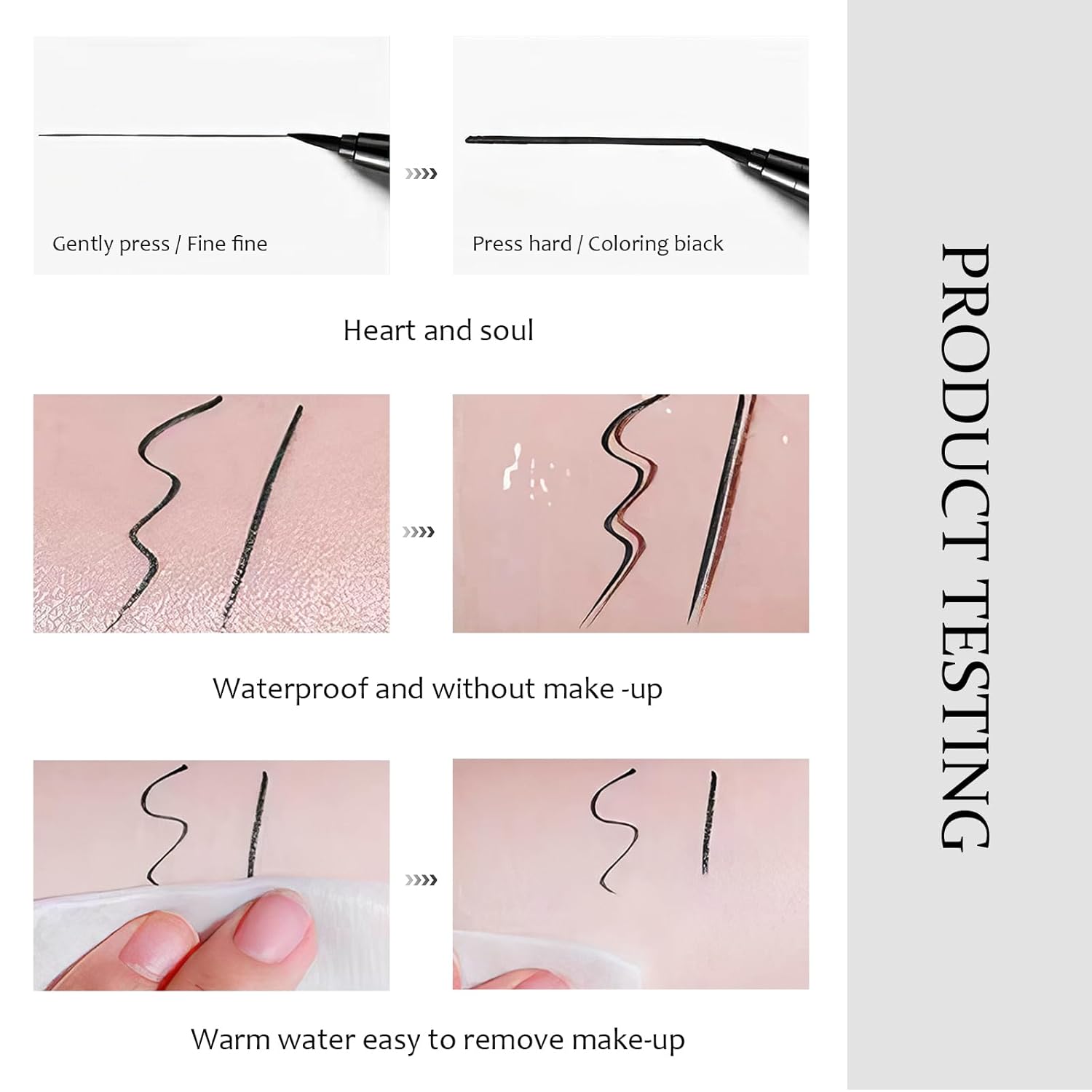 Ultra-Fine Tip 0.1mm Waterproof Smudge-Proof Liquid Eyeliner Black 1.5ml Capacity - Image 6