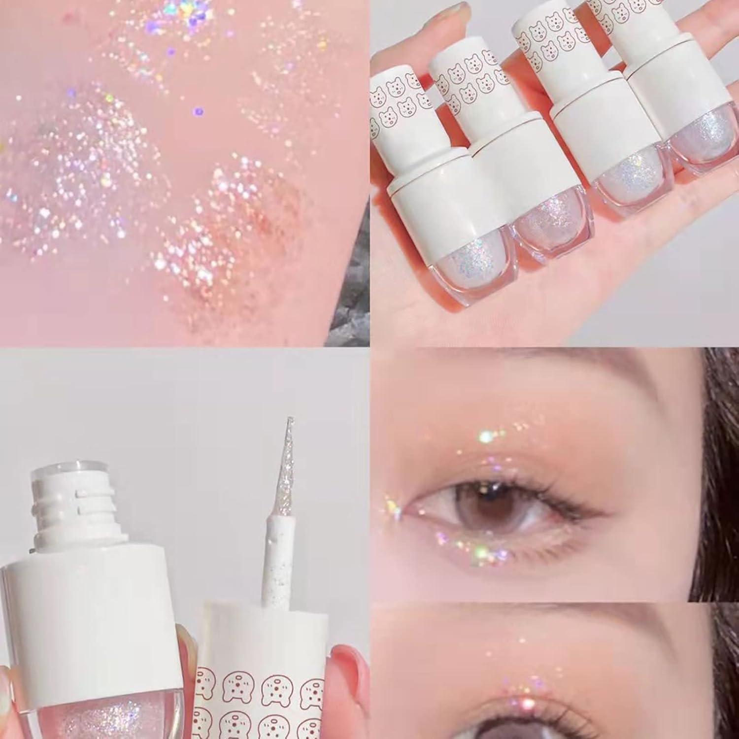 Sparkling Liquid Eyeshadow Eyeliner 10ml Metallic Finish with Bling Brush - Image 7