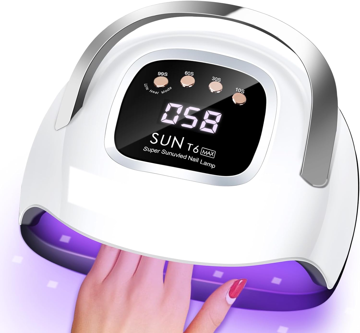 LKE 220W UV LED Nail Lamp for Gel Polish Curing, 4 Timers, Auto Sensor - Image 9